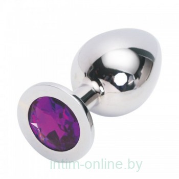 Анальная пробка Anal Jewelry Plug Silver Violet L
